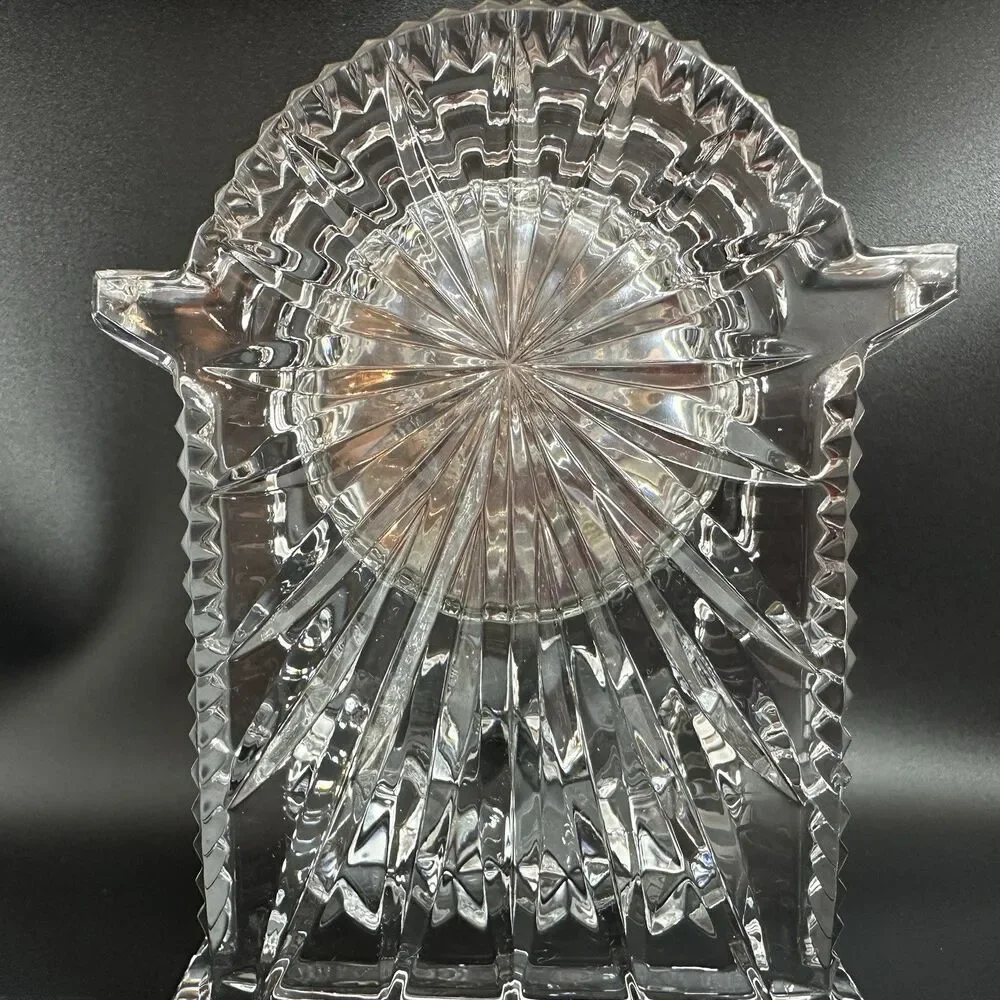 Waterford Crystal Lismore Carriage Clock Quartz Mantel Desk Tabletop Vintage